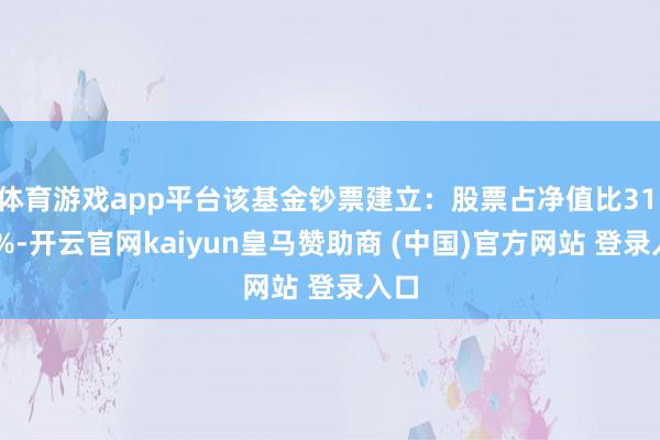体育游戏app平台该基金钞票建立:股票占净值比31.04%-开云官网kaiyun皇马赞助商 (中国)官方网站 登录入口