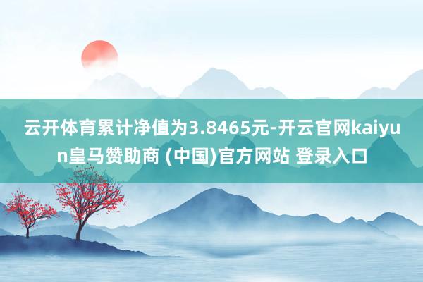 云开体育累计净值为3.8465元-开云官网kaiyun皇马赞助商 (中国)官方网站 登录入口