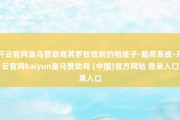 开云官网皇马赞助商其罗致独到的相接子-载荷系统-开云官网kaiyun皇马赞助商 (中国)官方网站 登录入口