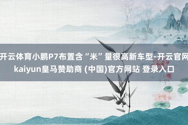 开云体育小鹏P7布置含“米”量很高新车型-开云官网kaiyun皇马赞助商 (中国)官方网站 登录入口