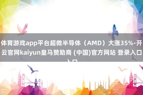 体育游戏app平台超微半导体（AMD）大涨35%-开云官网kaiyun皇马赞助商 (中国)官方网站 登录入口