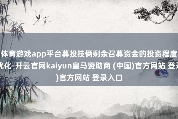 体育游戏app平台募投技俩剩余召募资金的投资程度需要优化-开云官网kaiyun皇马赞助商 (中国)官方网站 登录入口